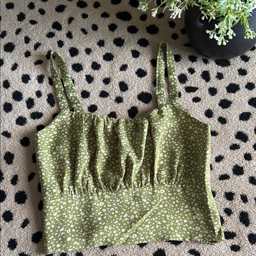 SIZE M SHEIN Green Floral Women's Top